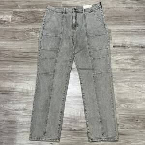 a.n.a High Rise Slim Straight Leg Fitted hip & Thigh Olive Taupe Jeans Size 18